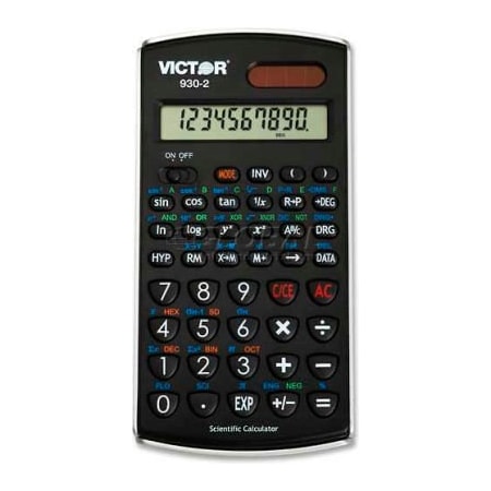 Victor Technology Victor® 10-Digit Scientific Calculator, , Dual Power, 3" X 5" X 1/2", Black 9302